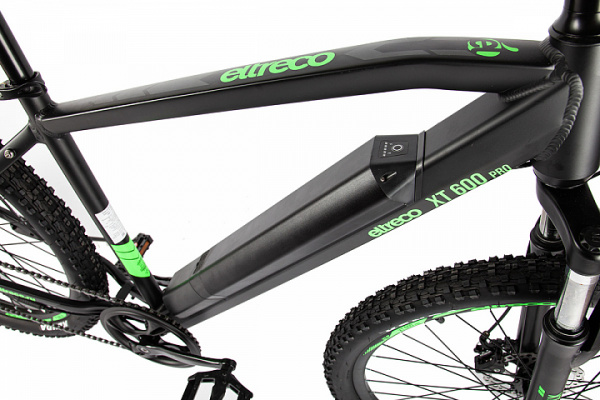 Электровелосипед Eltreco XT 600 Pro (Серо-зеленый)